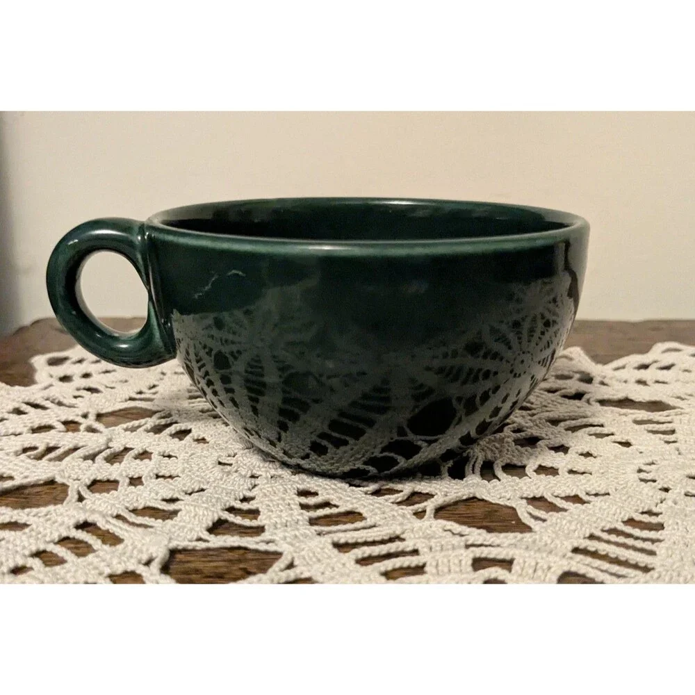 Vintage Russel Wright Iroquois Casual China Forest Green 3-Piece Set - Creamer,